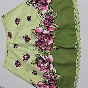 First Issue Green Floral Aline Skirt